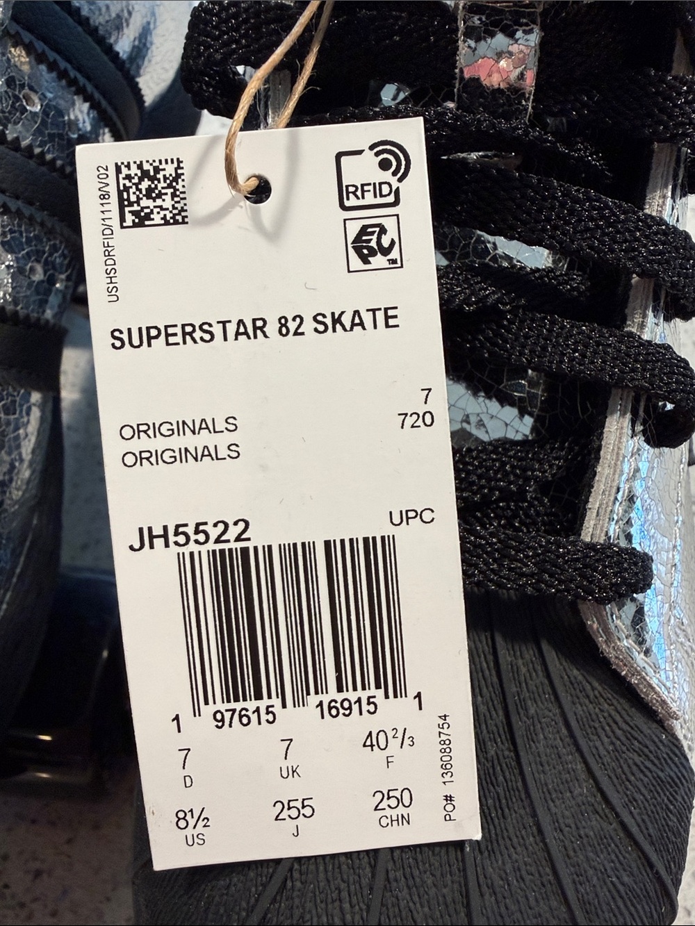 adidas Silver and Black Roller Skate Sneakers - Picture 2 of 11